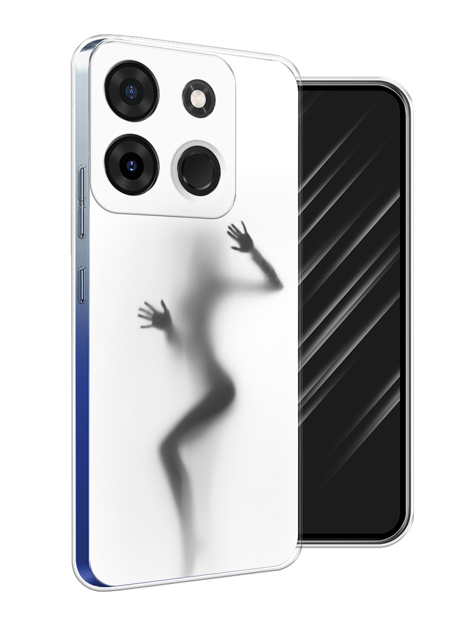 

Чехол Awog на Infinix Smart 7 Plus "Девушка в душе", Серый;белый;черный, 3103950-7