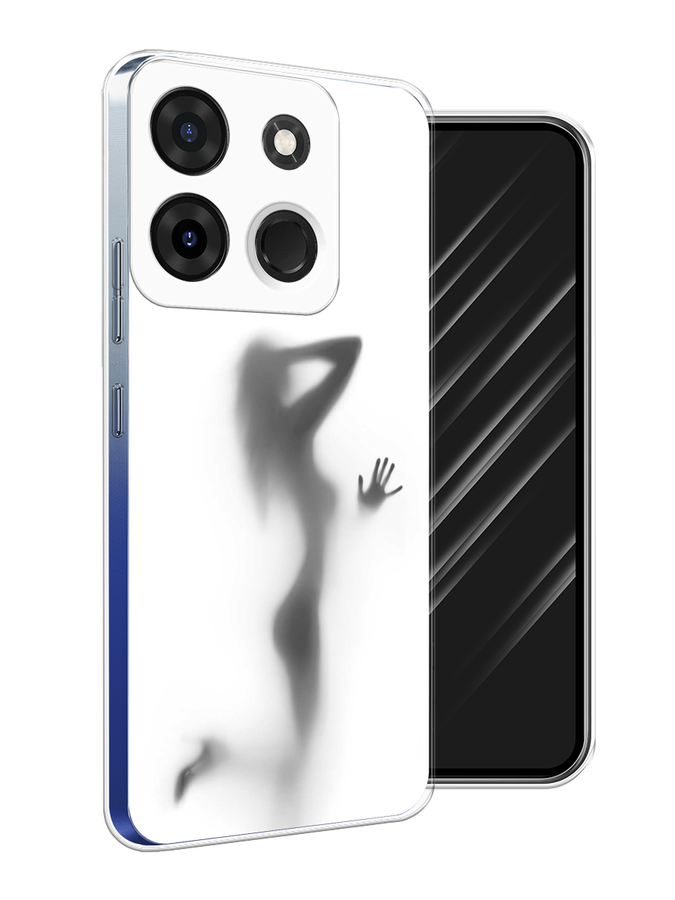 

Чехол Awog на Infinix Smart 7 Plus "Стекло в душе", Белый;серый;черный, 3103950-7