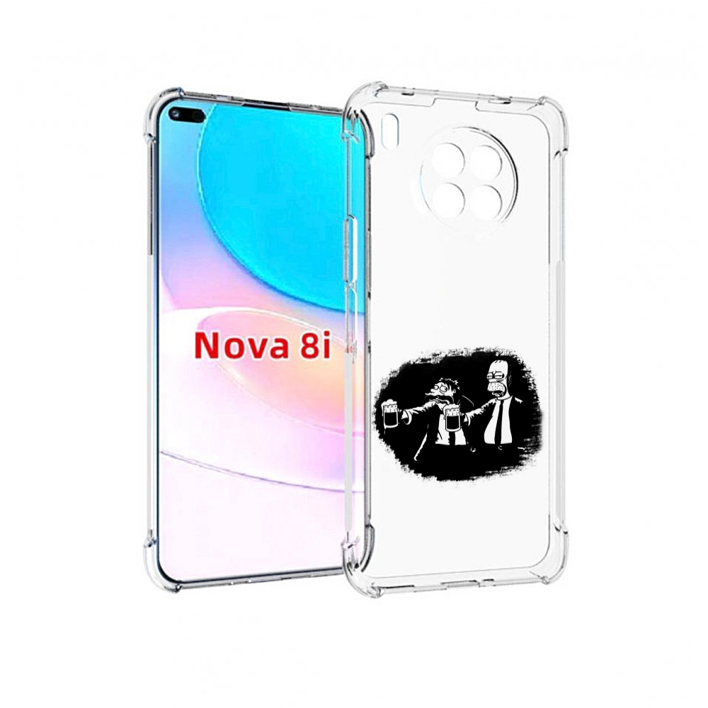 

Чехол бампер MyPads гомер пьет для Huawei Nova 8i, Прозрачный, Tocco