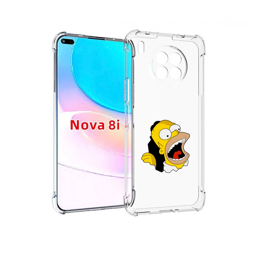 

Чехол бампер MyPads гомер-голодный для Huawei Nova 8i, Прозрачный, Tocco