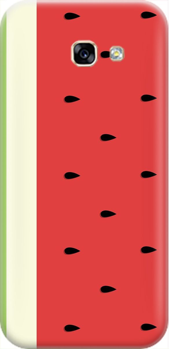 

Силиконовый чехол на Samsung Galaxy A5 (2017) с принтом "Арбуз", Белый;зеленый, 1974