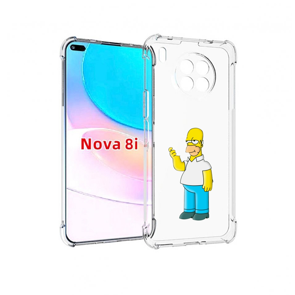 

Чехол бампер MyPads гомер-симпсон для Huawei Nova 8i, Прозрачный, Tocco