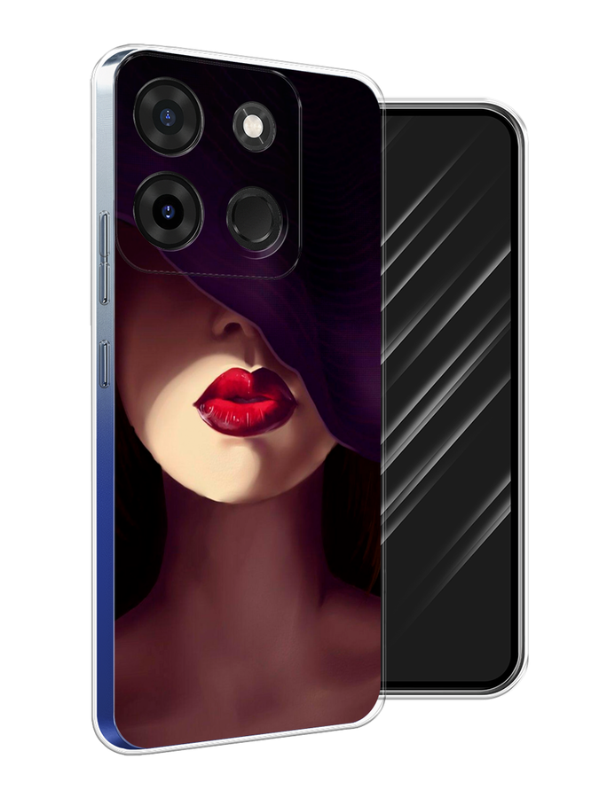 

Чехол Awog на Infinix Smart 7 Plus "Красные губы", Черный;бежевый;красный, 3103950-7