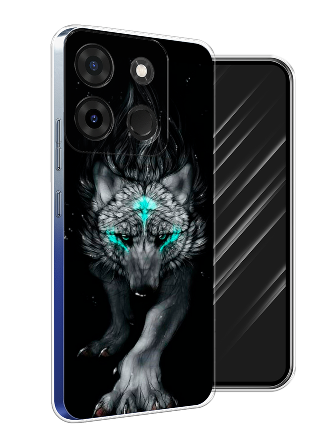 

Чехол Awog на Infinix Smart 7 Plus "Волшебный волк", Черный;серый, 3103950-2