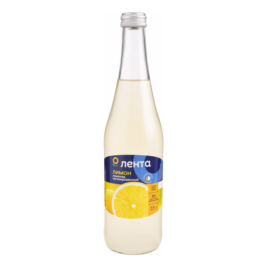 Лимонад Лента с лимоном пастеризованный 0,5 л