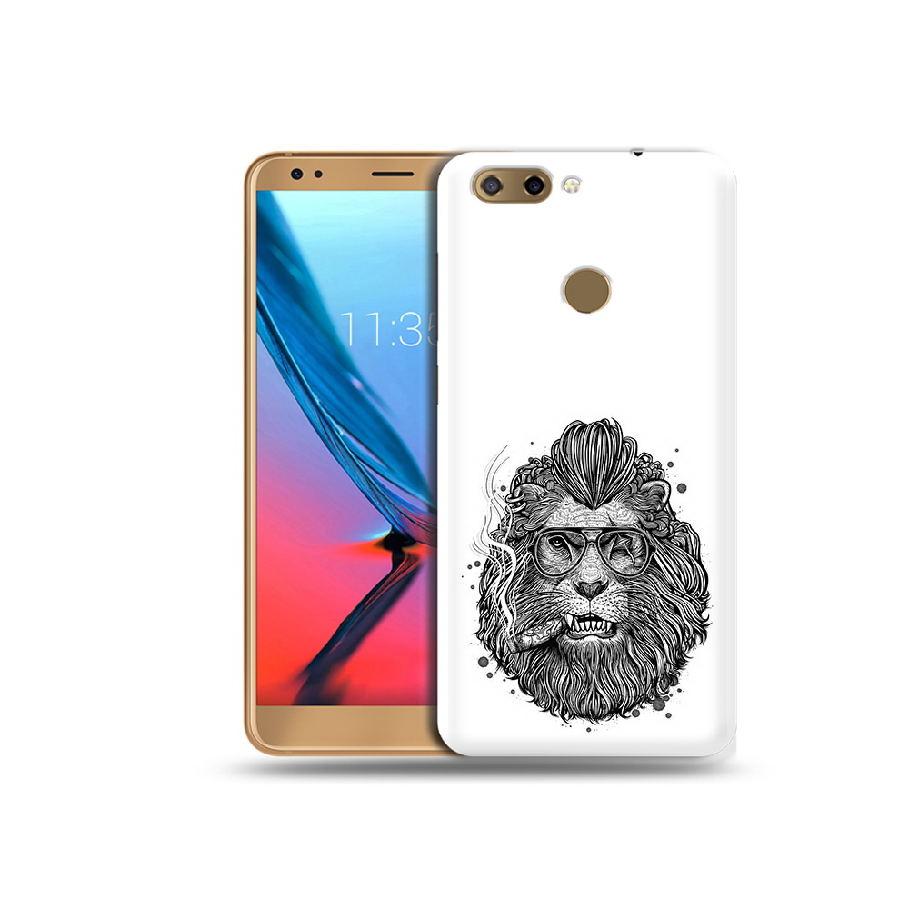 

Чехол MyPads Tocco для ZTE Blade V9 курящий лев (PT106427.464.432), Прозрачный, Tocco