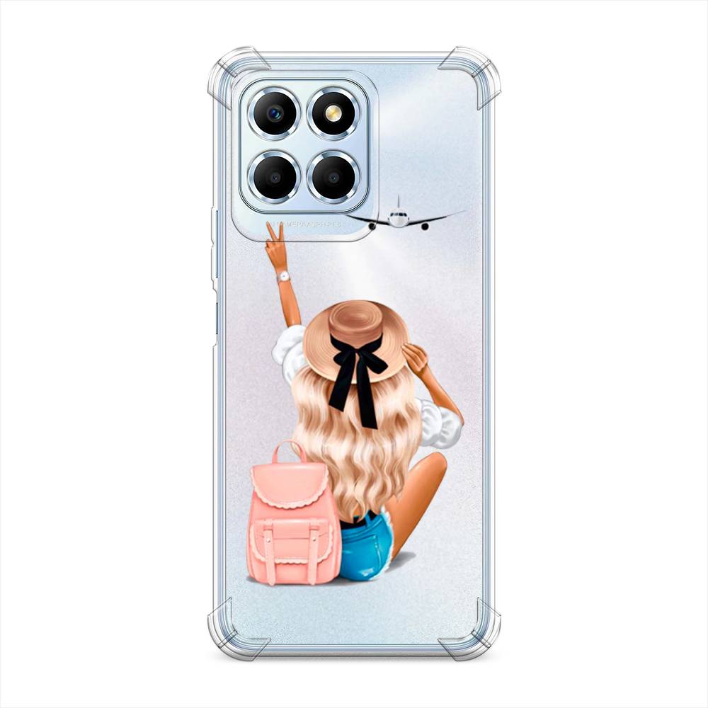

Чехол Awog на Honor X6/X6s "Автостопом самолетом", Бежевый;розовый;голубой, 6109551-1