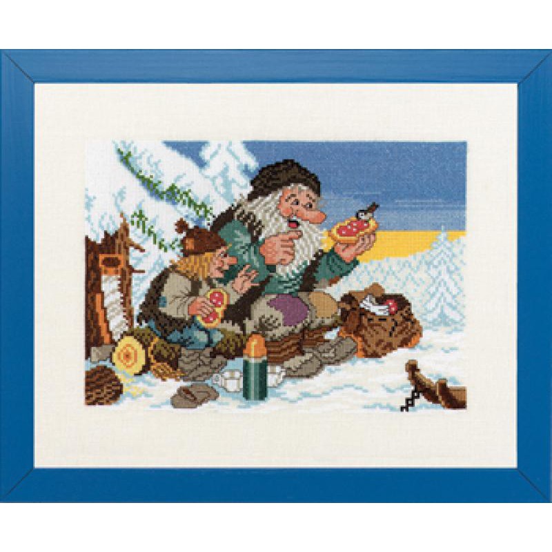 фото Набор для вышивания крестом eva rosenstand "зимний пикник" арт.14 270