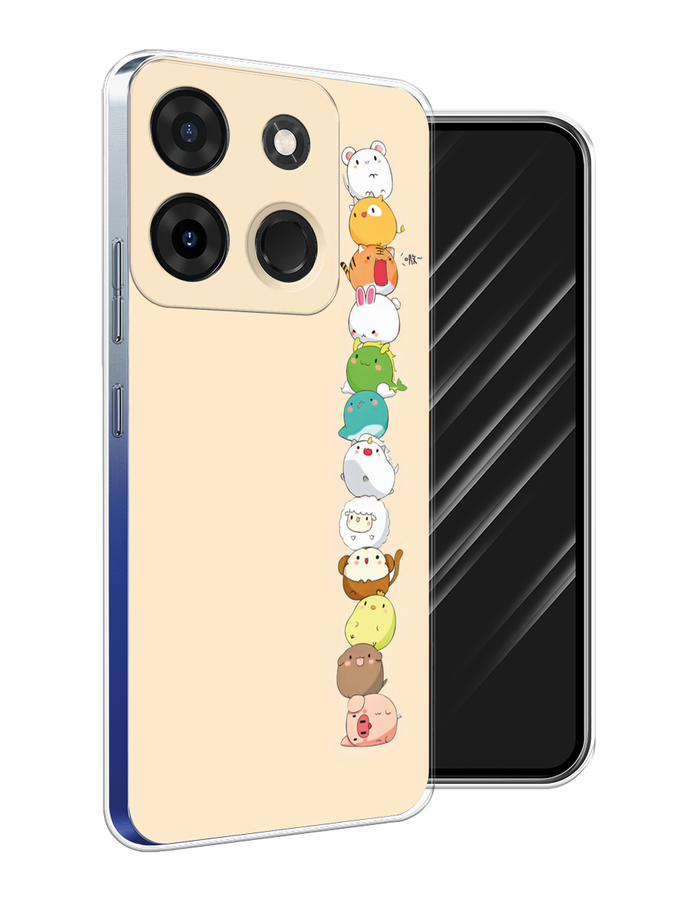 

Чехол Awog на Infinix Smart 7 Plus "Питомцы Чиби", Желтый, 3103950-2