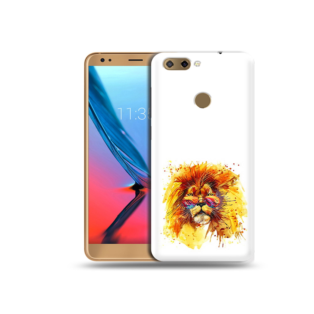 

Чехол MyPads Tocco для ZTE Blade V9 лев в очках (PT106427.464.436), Прозрачный, Tocco