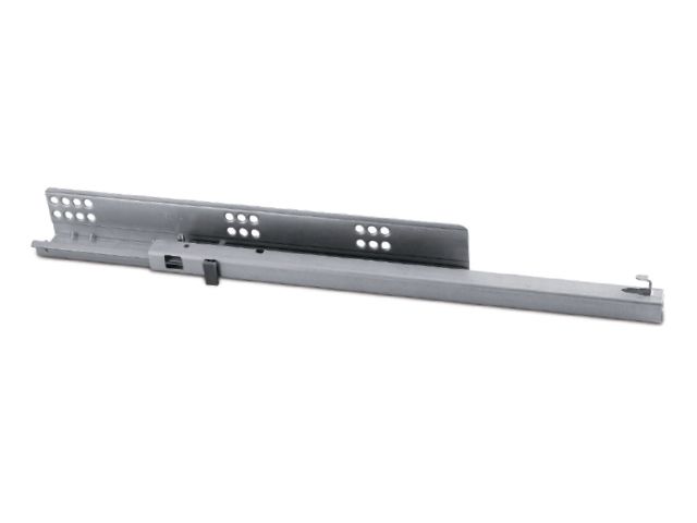 

Направляющие MODERN SLIDE не полного 3/4 выдвижения L-400 для деревянных ящиков с доводчик, Серебристый, Направляющие MODERN SLIDE не полного 3/4 выдвижения L-400 для деревянных ящиков с доводчиком без крепления к фасаду