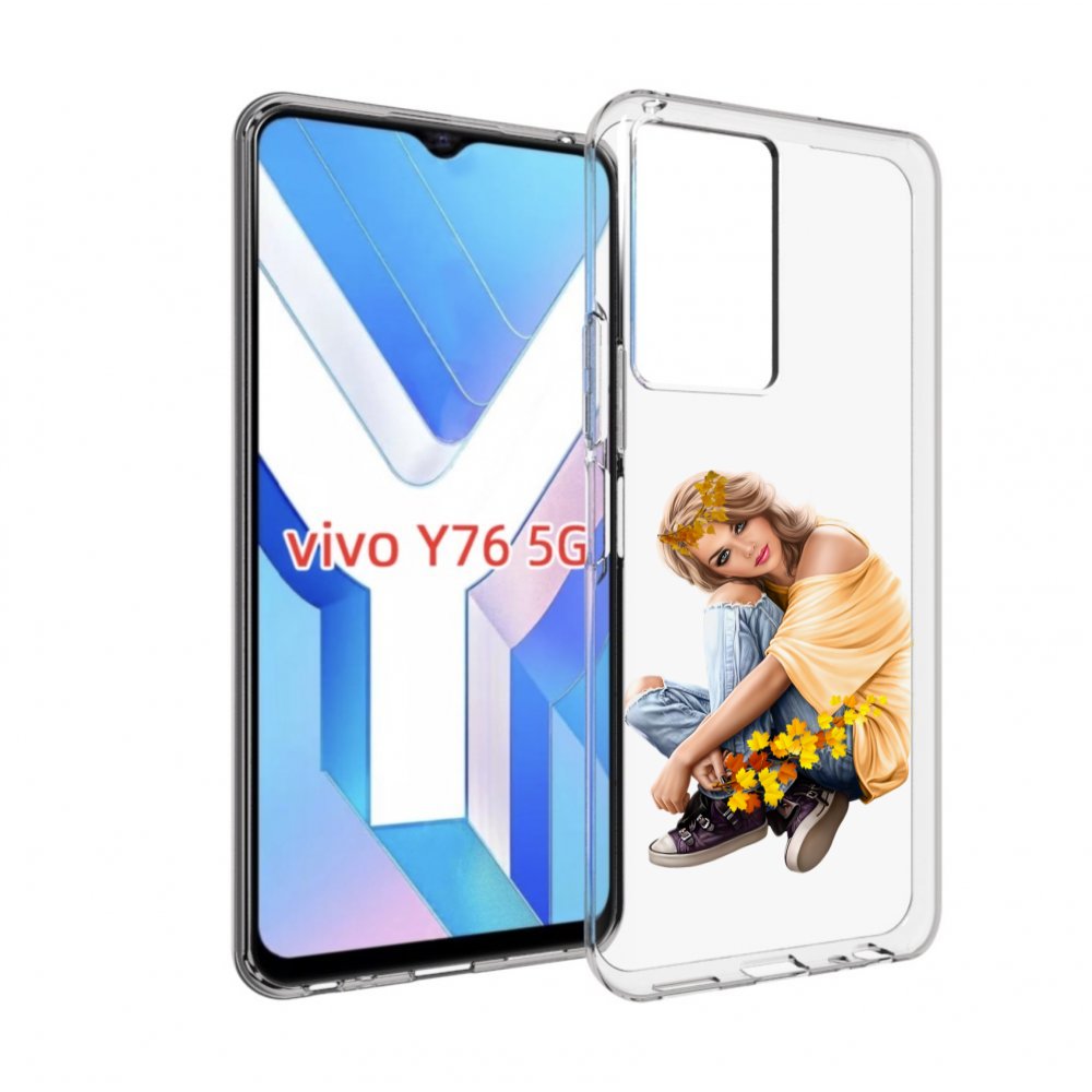 

Чехол MyPads девушка-в-цветочками женский для Vivo Y76 5G, Прозрачный, Tocco
