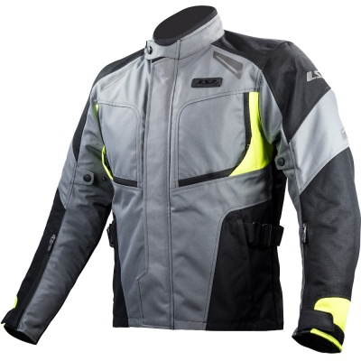 LS2 Мотокуртка PHASE MAN JACKET (Cеро-черно-желтый,XL)