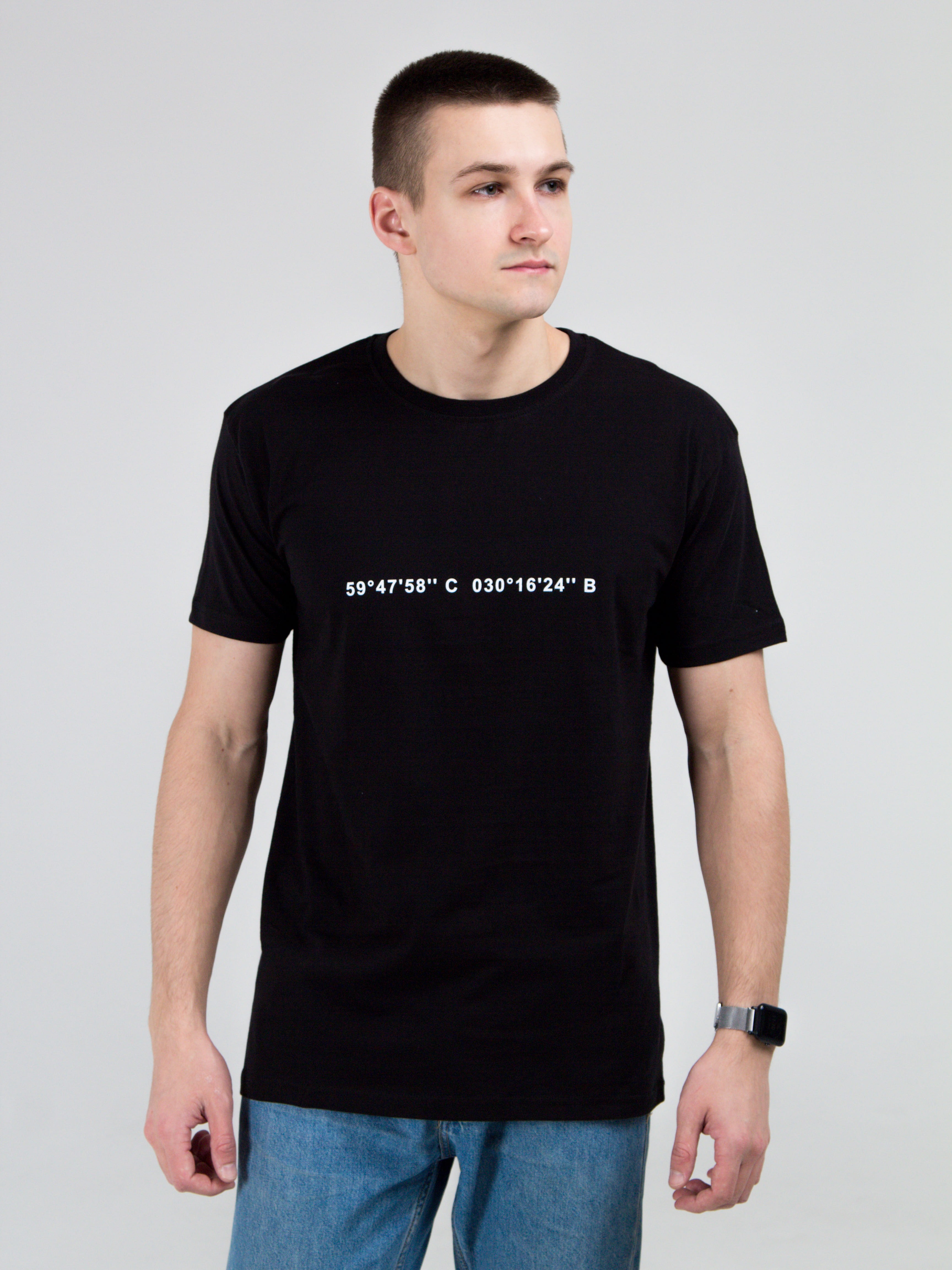 

Футболка мужская Пулково 6100 черная M, 6100