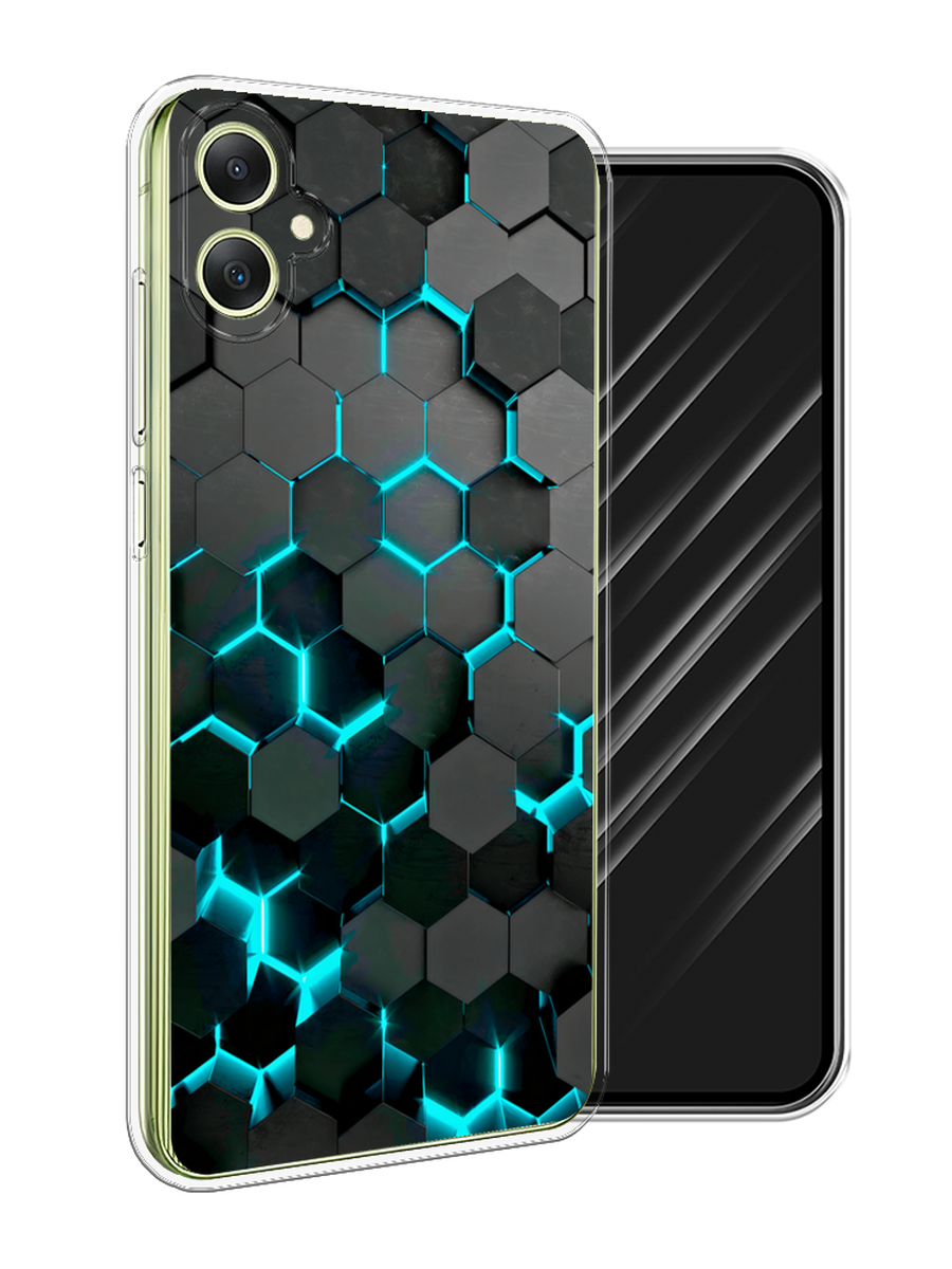

Чехол Awog на Samsung Galaxy A06 "Соты бирюзовые", Черный;бирюзовый;синий, 2110150-1