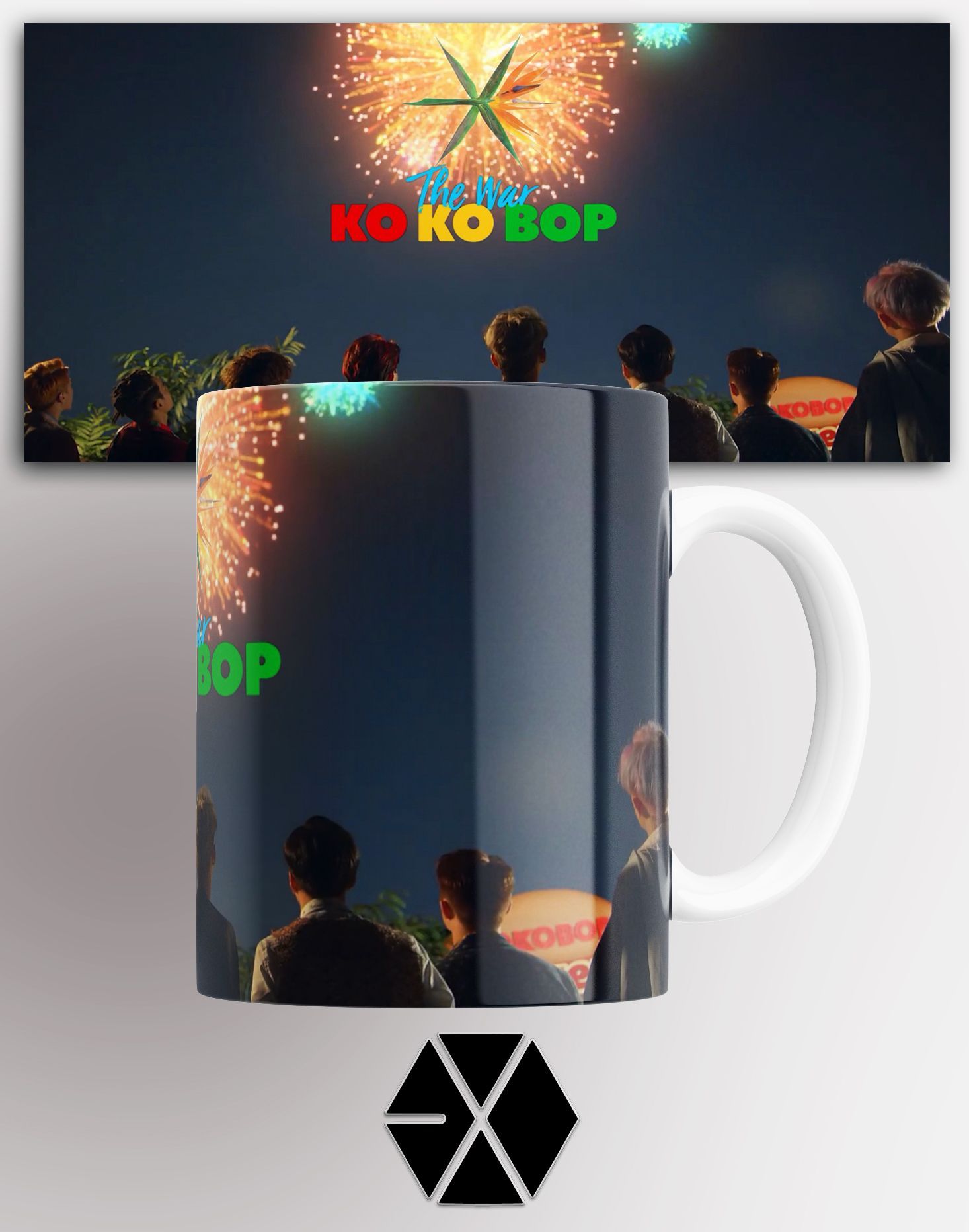 

Кружка с принтом эксо к-поп exo k-pop 330 мл