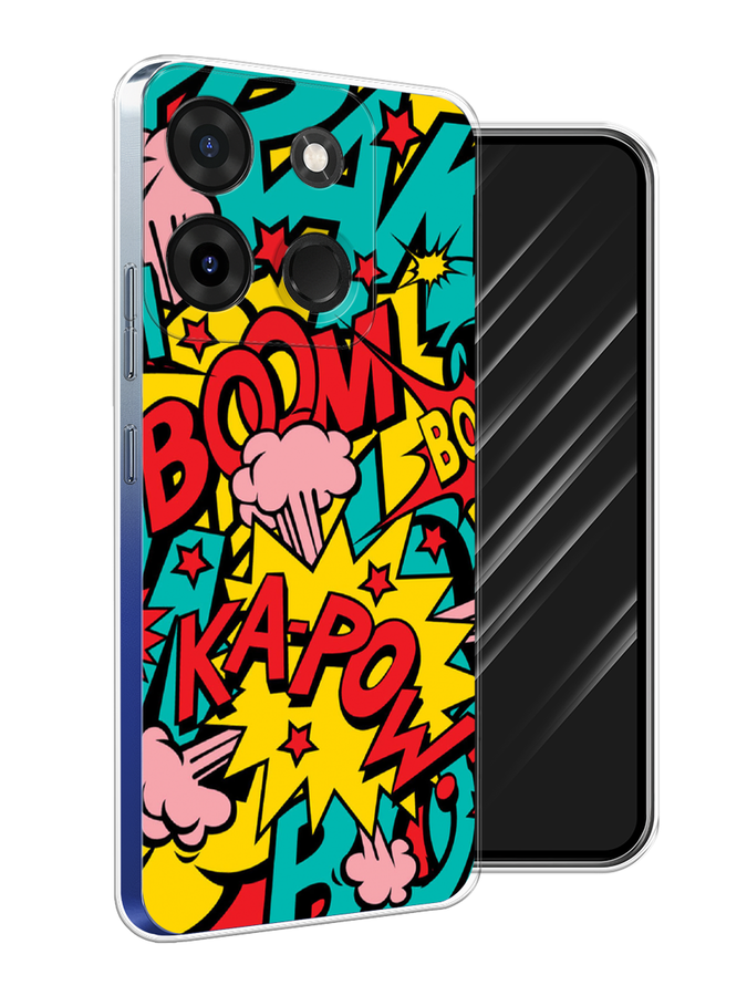 

Чехол Awog на Infinix Smart 7 Plus "Постер pop art", Бирюзовый;желтый;красный, 3103950-9