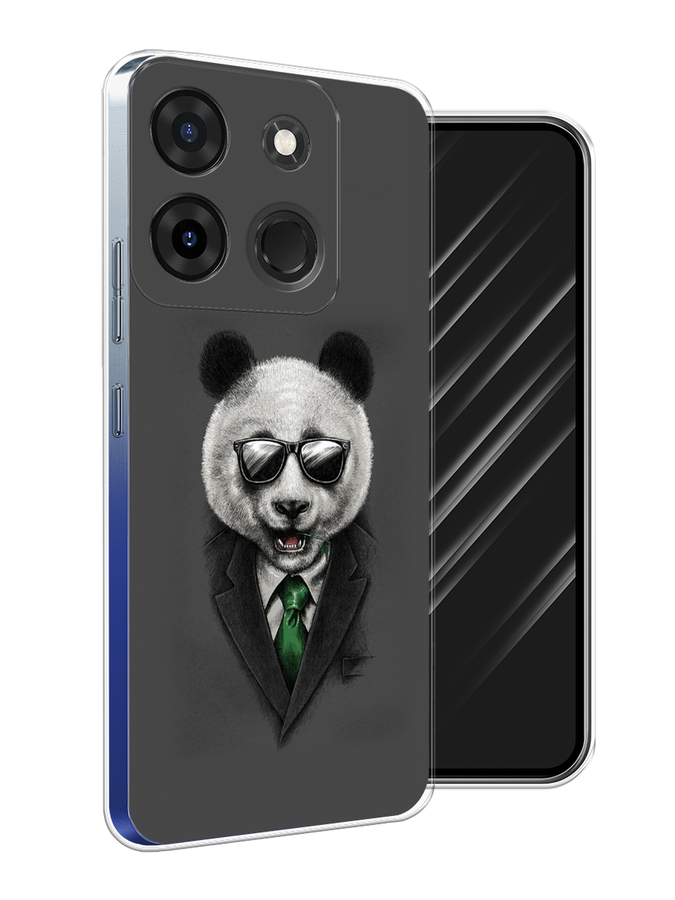 

Чехол Awog на Infinix Smart 7 Plus "Деловая панда", Серый;зеленый, 3103950-10