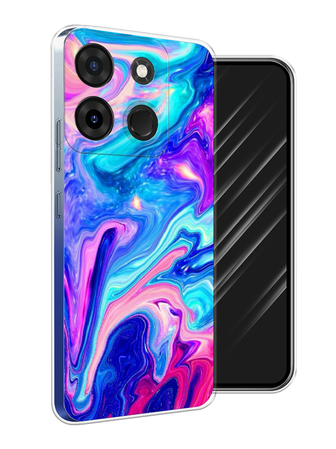 

Чехол Awog на Infinix Smart 7 Plus "Потеки краски", Розовый, 3103950-10