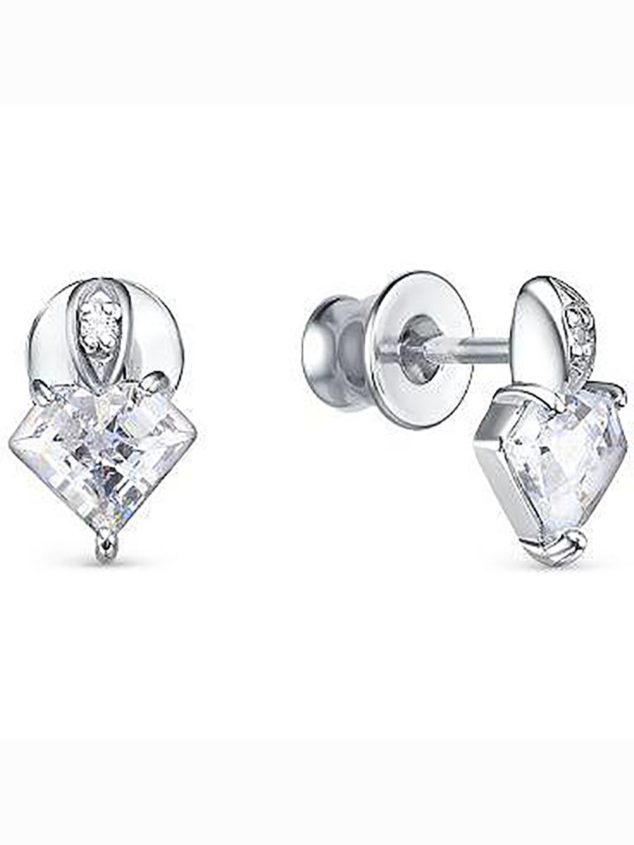 

Серьги с 4 кристаллами swarovski из серебра Алкор серебро 02-2484_00СВ-00, 02-2484_00СВ-00