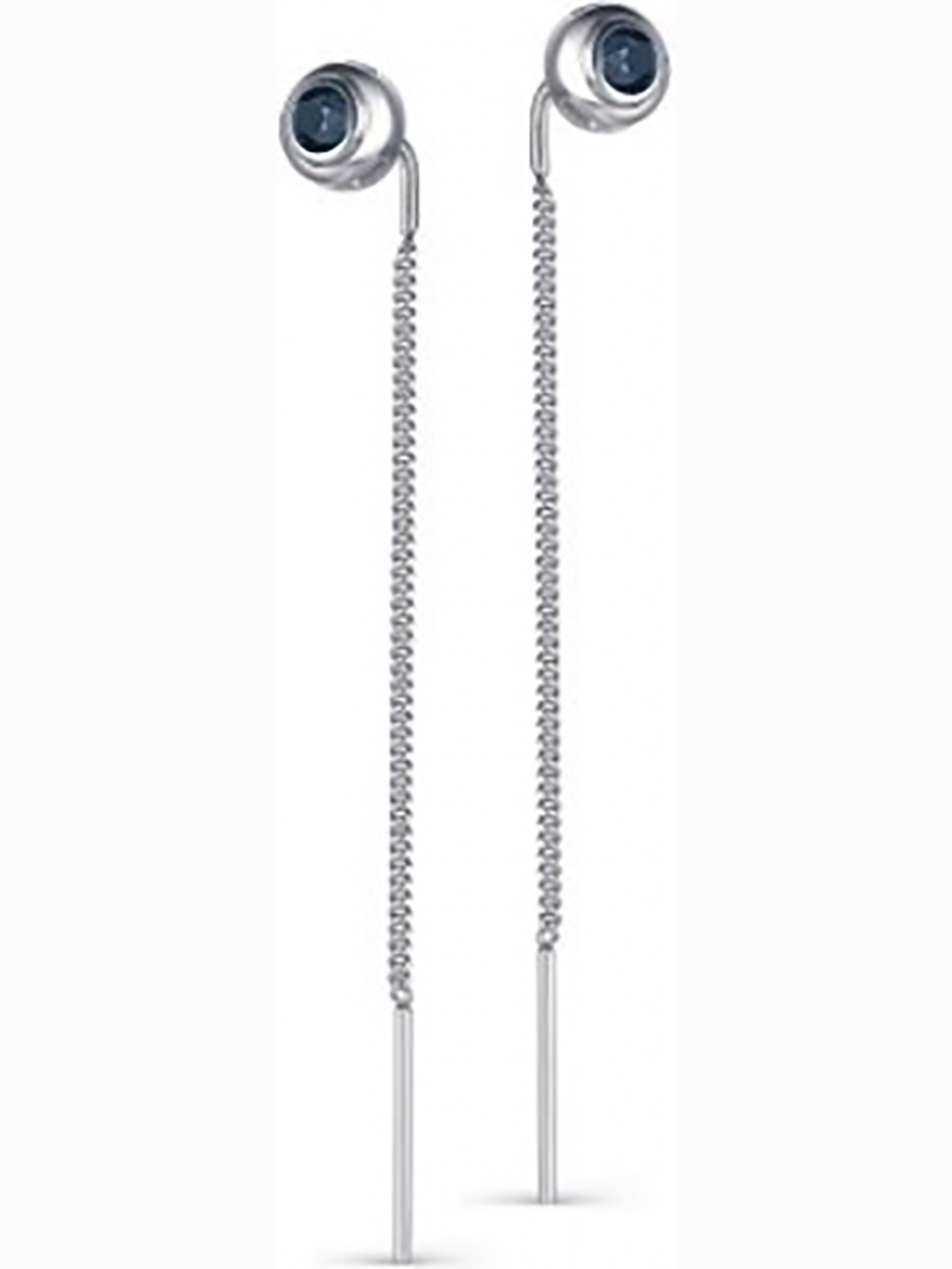 

Серьги с 2 сапфирами из серебра Алкор серебро 02-1659_0ГТС-00, 02-1659_0ГТС-00