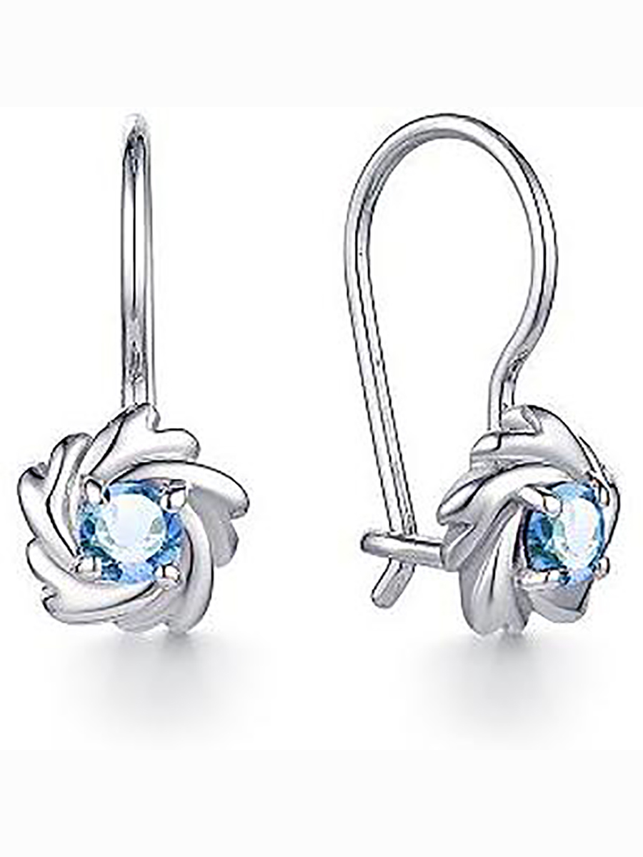 

Серьги с 2 топазами из серебра Алкор серебро 02-1423_00ТБ-00, 02-1423_00ТБ-00