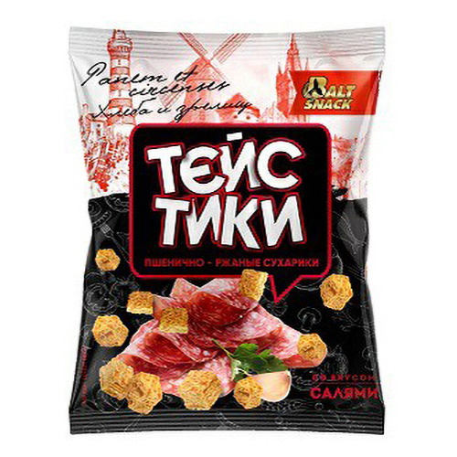 

Сухарики ржано-пшеничные Тэйстики салями 40 г