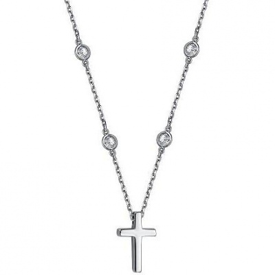 

Колье с 4 кристаллами swarovski из серебра Алкор серебро 06-2806_00СВ-00, 06-2806_00СВ-00