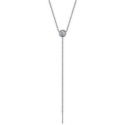 

Колье с 1 кристаллом swarovski из серебра Алкор серебро 06-2805_00СВ-00, 06-2805_00СВ-00