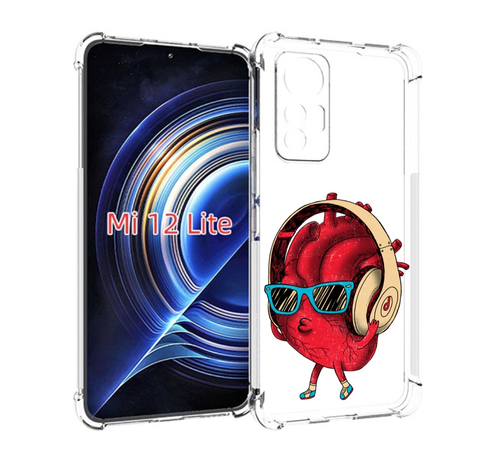 

Чехол MyPads слушай сердце для Xiaomi 12 Lite, Прозрачный, Tocco