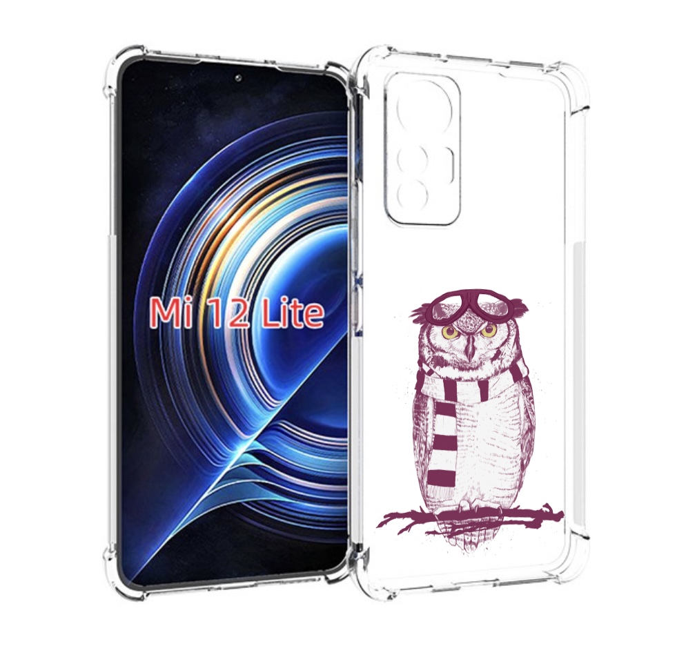 

Чехол MyPads сова-летчик для Xiaomi 12 Lite, Прозрачный, Tocco