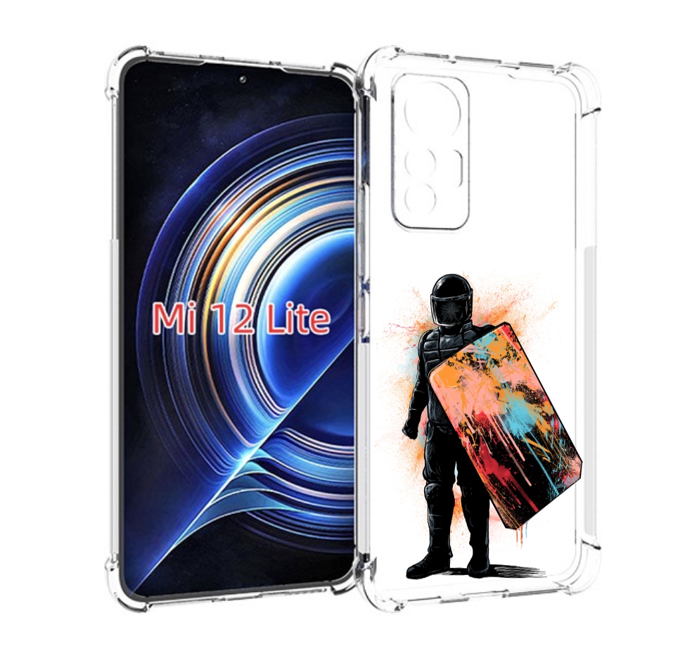 

Чехол MyPads солдат с красочным щитом для Xiaomi 12 Lite, Прозрачный, Tocco