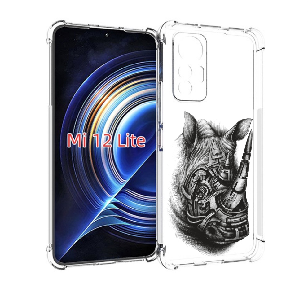 

Чехол MyPads стальной носорог для Xiaomi 12 Lite, Прозрачный, Tocco