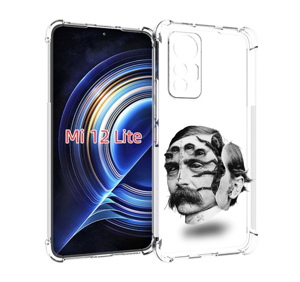 

Чехол MyPads страшное лицо мужчины для Xiaomi 12 Lite, Прозрачный, Tocco