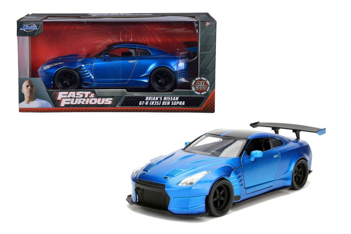 Машина игрушечная Iqchina Jada Fast and Furious 1:24 Nissan Ben Sopra Gt-R R35 синий jada fast