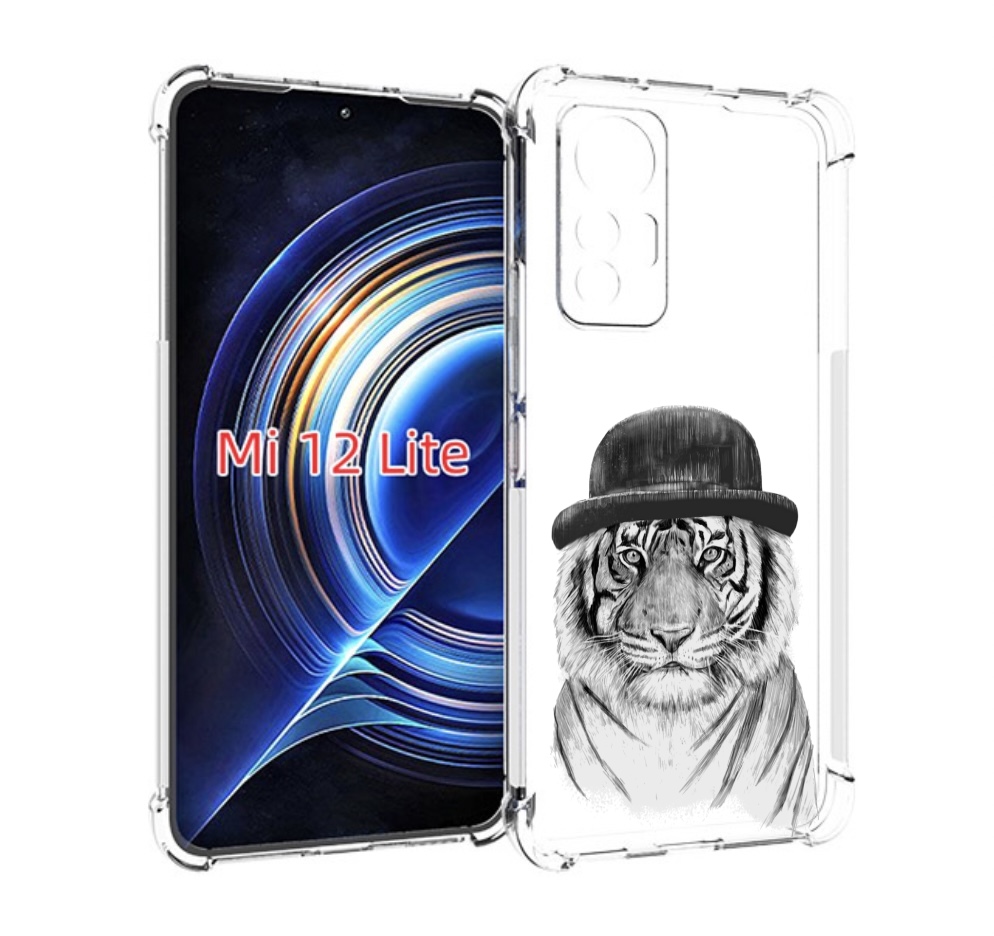 

Чехол MyPads тигр британец для Xiaomi 12 Lite, Прозрачный, Tocco