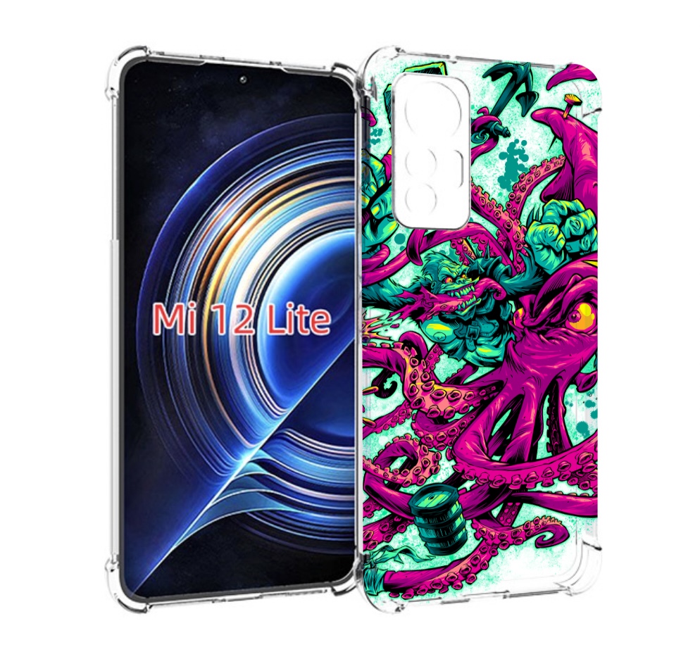 

Чехол MyPads фиолетовый кракен для Xiaomi 12 Lite, Прозрачный, Tocco