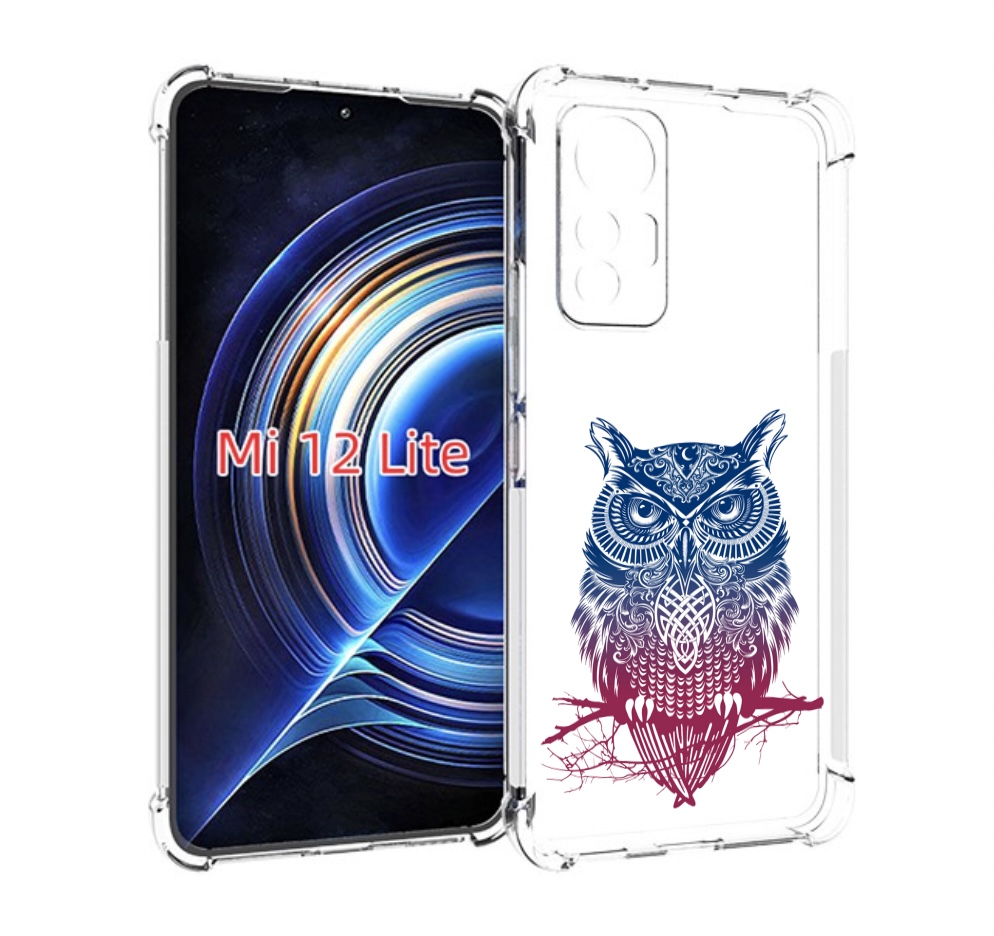 

Чехол MyPads хиппи сова для Xiaomi 12 Lite, Прозрачный, Tocco