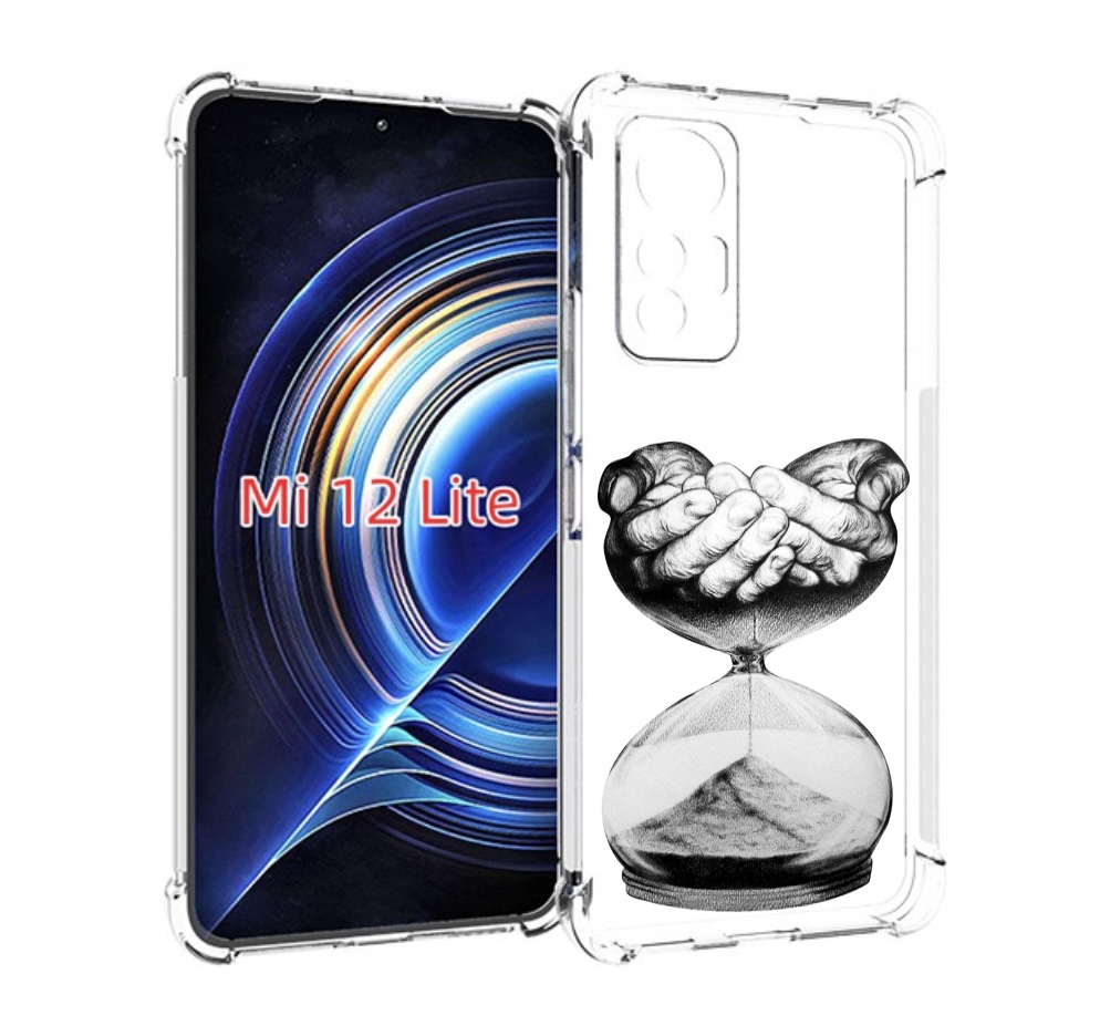 Чехол MyPads часы жизни черно белый для Xiaomi 12 Lite