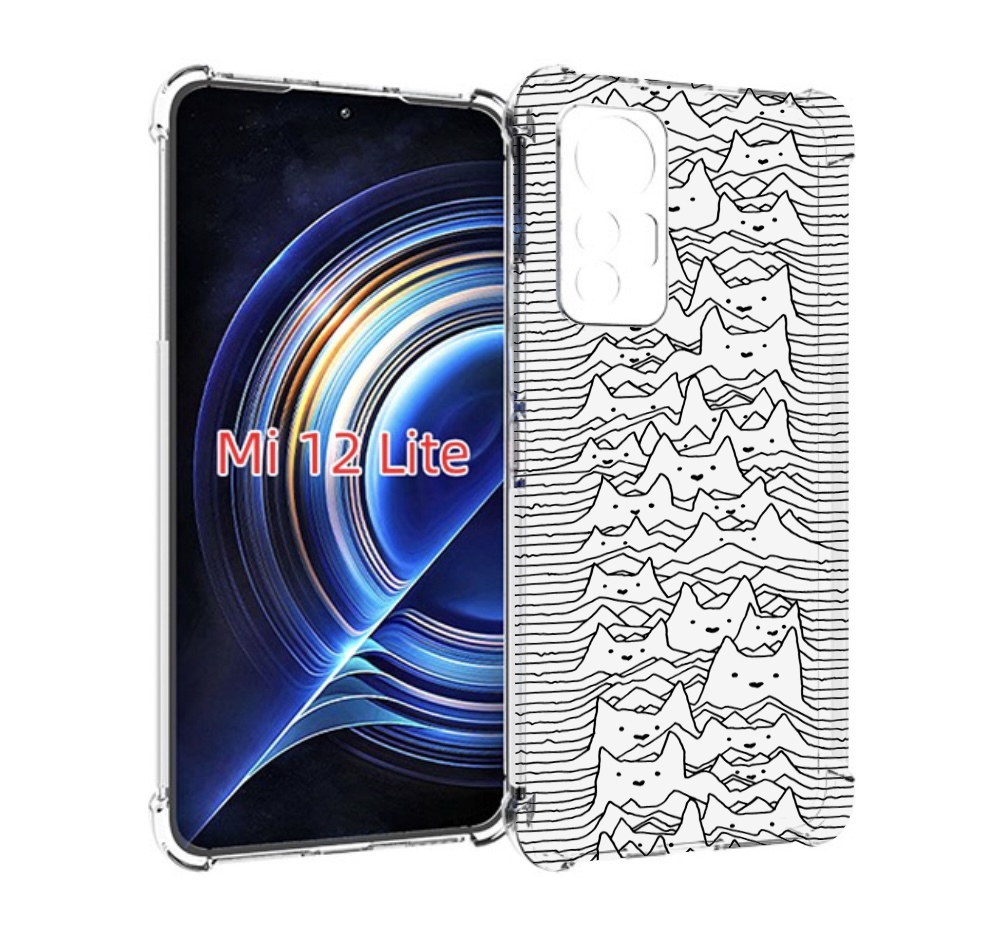 

Чехол MyPads черно белые коты 3D для Xiaomi 12 Lite, Прозрачный, Tocco