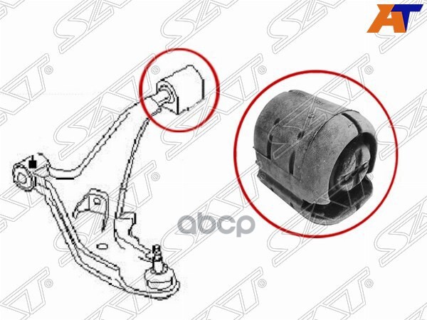 

SAT ST-54570-0M000 Сайлентблок RR переднего нижнего рычага Nissan Sunny B14 /Pulsar N15 /W