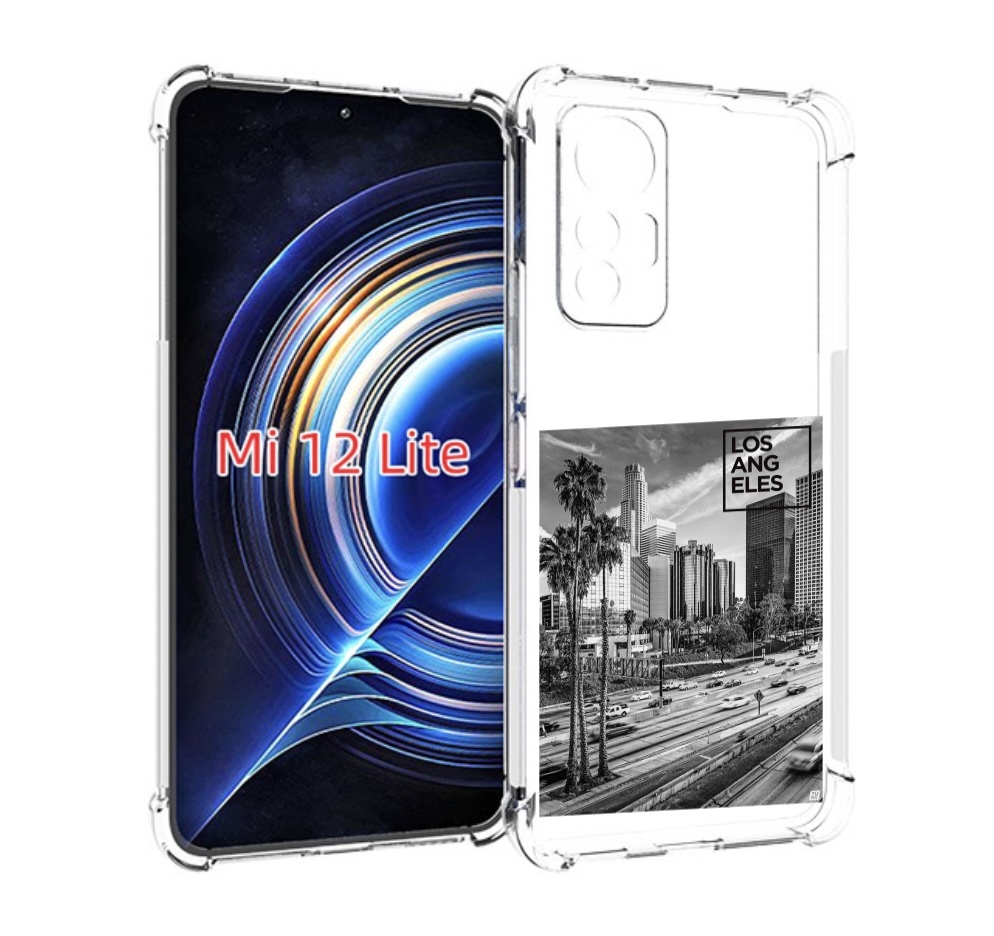 

Чехол MyPads черно белый лос анджелес для Xiaomi 12 Lite, Прозрачный, Tocco