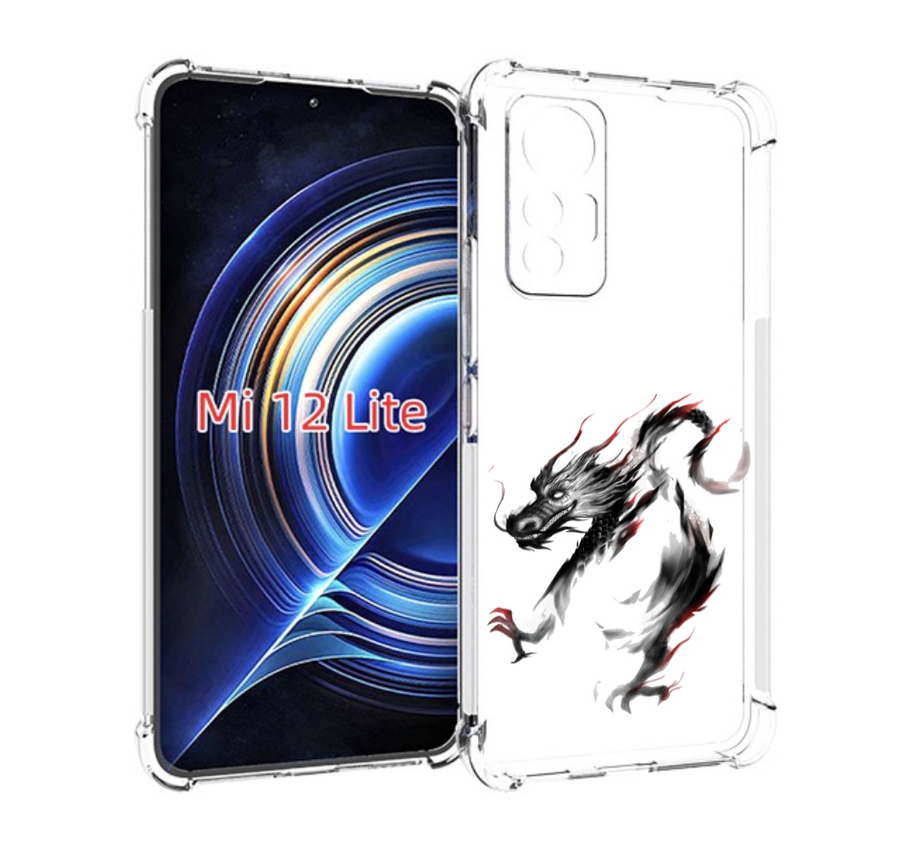 

Чехол MyPads черный дракон для Xiaomi 12 Lite, Прозрачный, Tocco