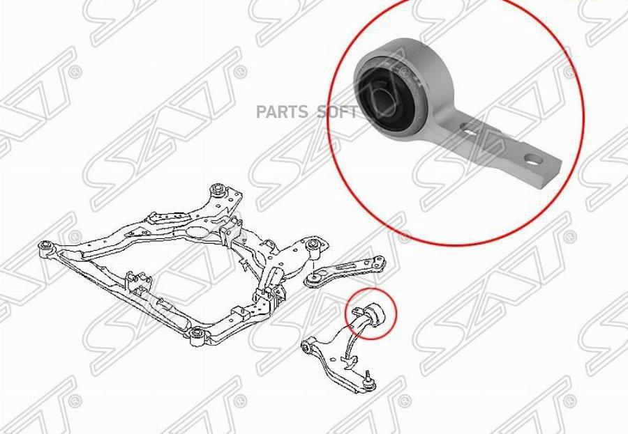 SAT ST-54570-CA000 Сайлентблок переднего рычага задний NISSAN TEANA 03-08/MURANO 02-07/PRE