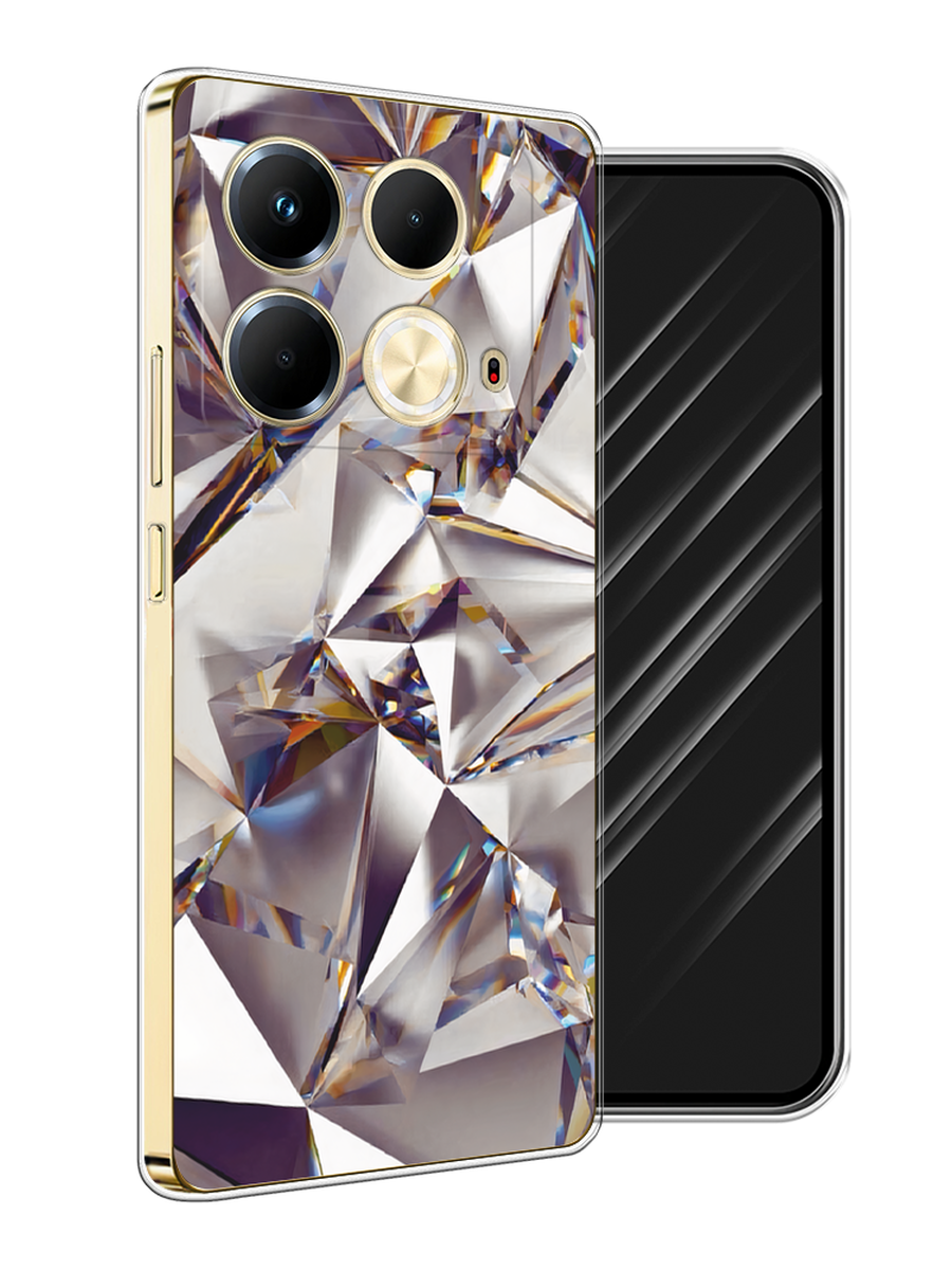 

Чехол Awog на Infinix Note 40 "Бриллианты", Серебристый;бежевый, 3105850-1