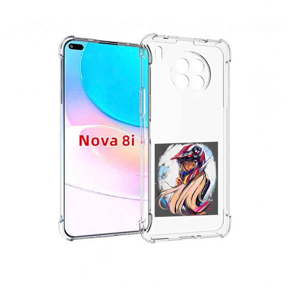 

Чехол бампер MyPads девушка-в-шлеме для Huawei Nova 8i, Прозрачный, Tocco