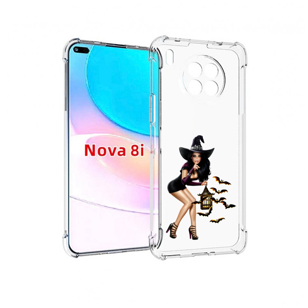 

Чехол бампер MyPads девушка-ведьма женский для Huawei Nova 8i, Прозрачный, Tocco