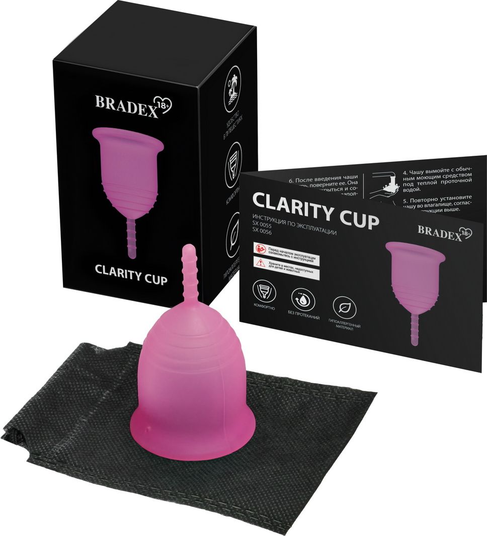 Менструальная чаша Clarity Cup, L, розовый