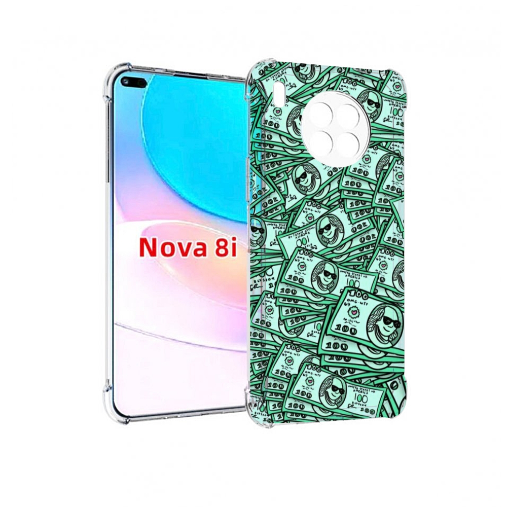 

Чехол бампер MyPads доллары картинка для Huawei Nova 8i, Прозрачный, Tocco