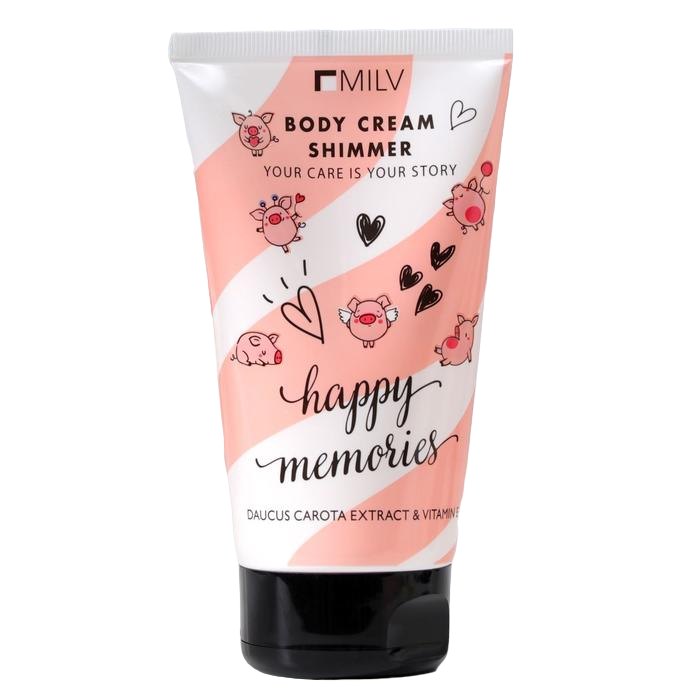 

Крем для тела Milv Happy Memories, с шиммером, увлажняющий, 150 мл